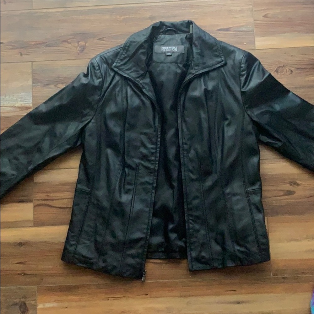 Black leather jacket - never worn
